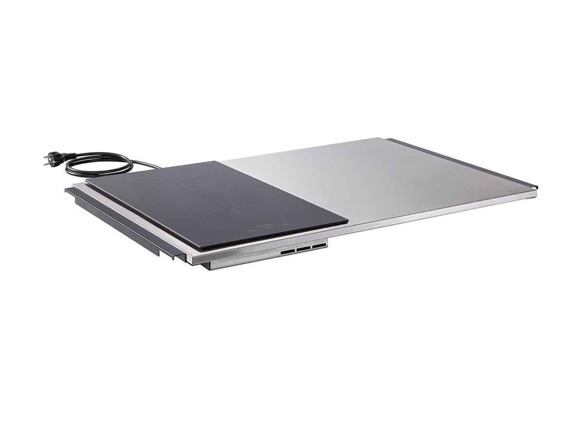 Edelstahlarbeitsplatte&#x20;&#x2B;&#x20;Induktion